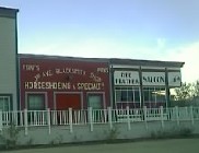 Restored shops in Dawson City, Yukon